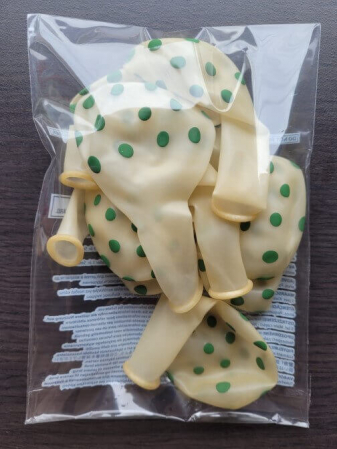 Set 10 baloane latex transparente cu buline verde 30 cm [3]