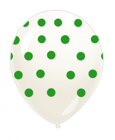 Baby Shark - Baloane - Set 10 baloane latex transparente cu buline verde 30 cm