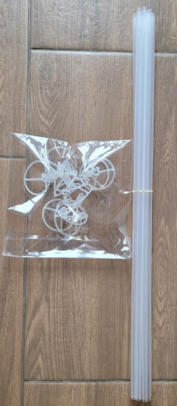 Set 10 bete transparente pentru baloane folie 60 cm [2]