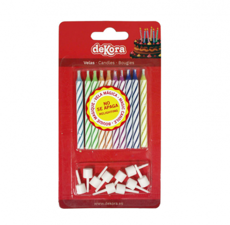 Set 10 lumanari care nu se sting deKora 6 cm [1]