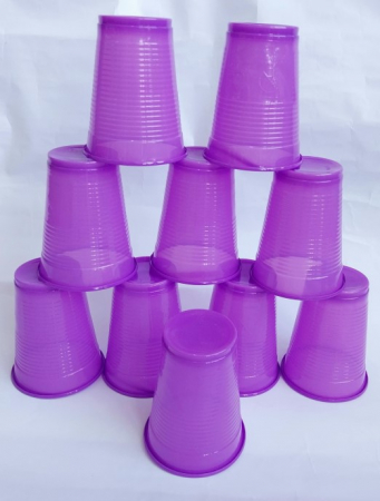 Set 10 pahare mov plastic 200 ml [1]