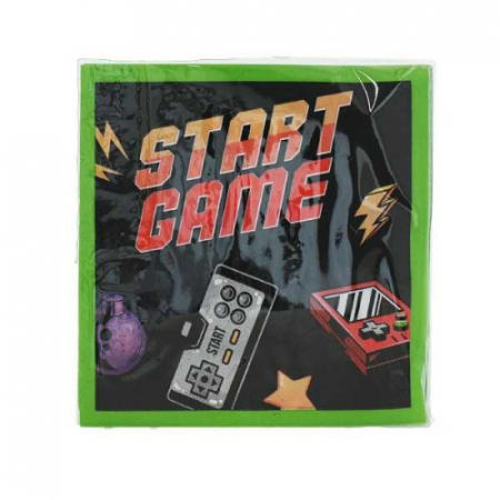 Aniversare - Accesorii - Set 10 servetele Jocuri / Gaming 33 cm