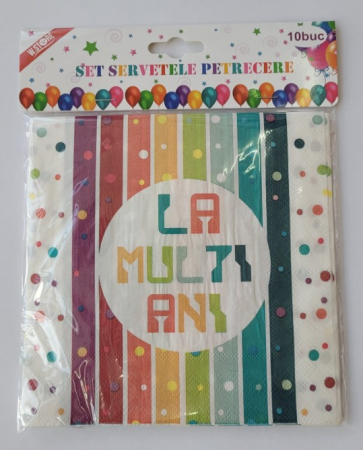 Set 10 servetele La multi ani 33 x 33 cm [3]