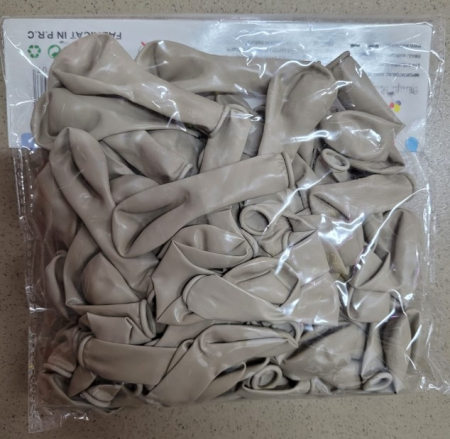 Set 100 baloane latex alb nisip 13 cm [5]