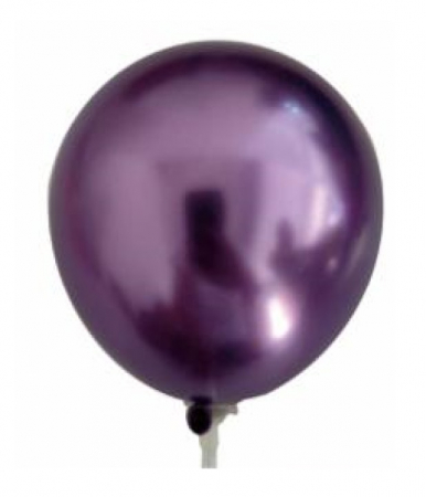 Printesa Sofia - Set 100 baloane latex chrome mov 13 cm