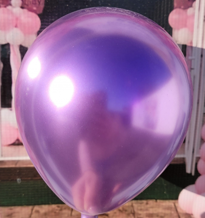 Set 100 baloane latex chrome mov 13 cm [2]