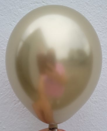 Set 100 baloane latex chrome auriu glossy premium 13 cm [1]