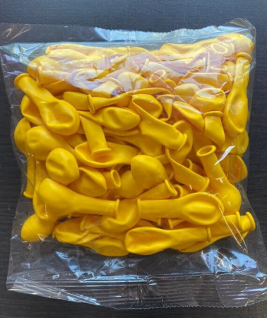 Set 100 baloane latex galben 13 cm [4]