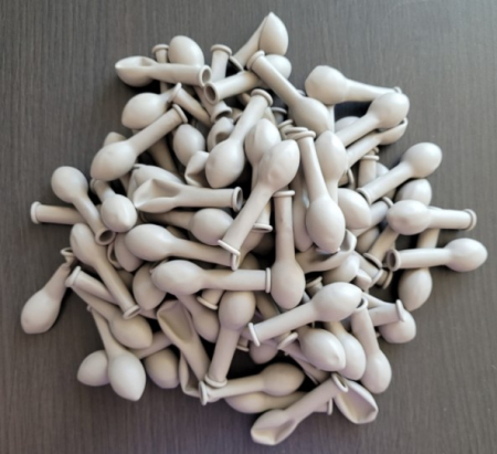 Set 100 baloane latex gri macaron 13 cm [3]