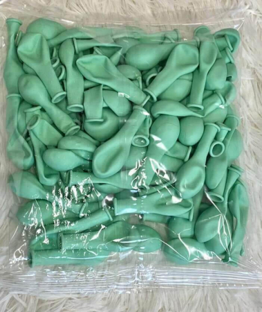 Set 100 baloane latex macaron verde 13cm [4]