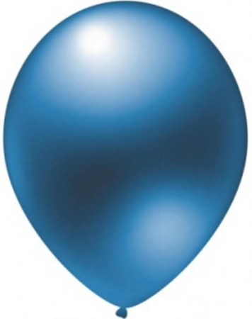 Set 100 baloane latex metalizat albastru 13 cm [0]