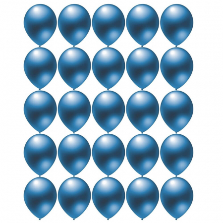 Set 100 baloane latex metalizat / sidef albastru 13 cm [1]
