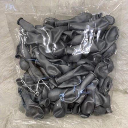 Set 100 baloane latex metalizat argintiu 13 cm [3]