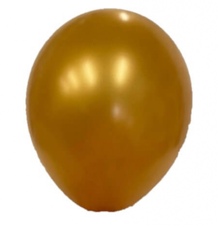 Set 100 baloane latex metalizat auriu 13 cm [0]