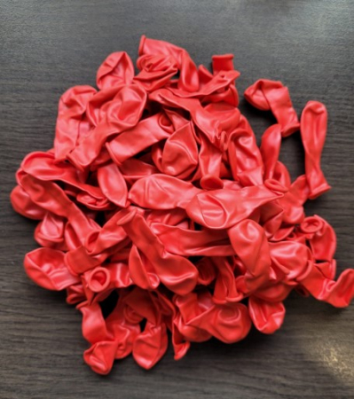 Set 100 baloane latex metalizat rosu 13 cm [2]