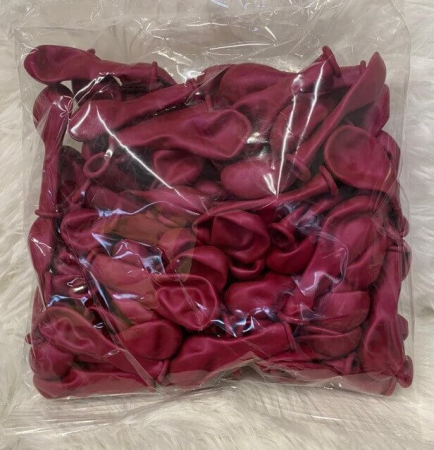 Set 100 baloane latex metalizat roz 13 cm [3]