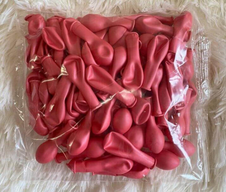 Set 100 baloane latex metalizat roz deschis 13 cm [3]