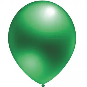 Masha - Decoratiuni pentru petrecere tematica - Set 100 baloane latex metalizat verde 13 cm