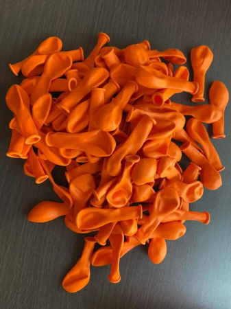 Set 100 baloane latex portocaliu 13 cm [3]