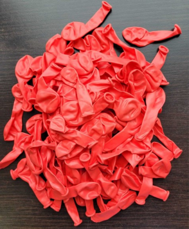 Set 100 baloane latex rosu coral / corai 13 cm [2]