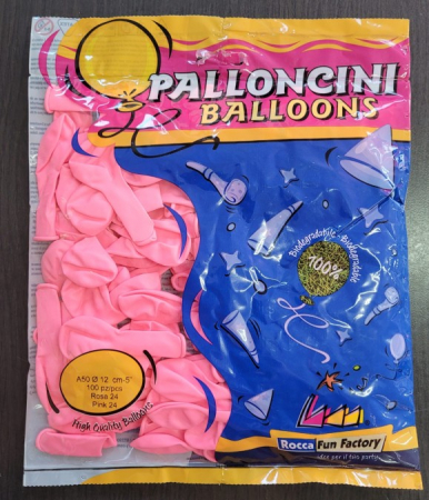 Set 100 baloane latex roz deschis 13cm [3]