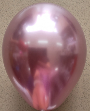 Set 100 baloane latex roz deschis chrome 13 cm [4]