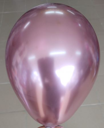Set 100 baloane latex roz deschis chrome 13 cm [3]