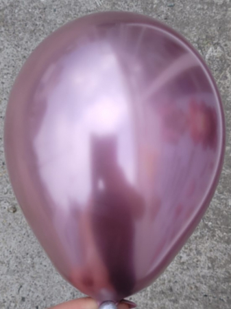 Set 100 baloane latex roz deschis chrome 13 cm [2]