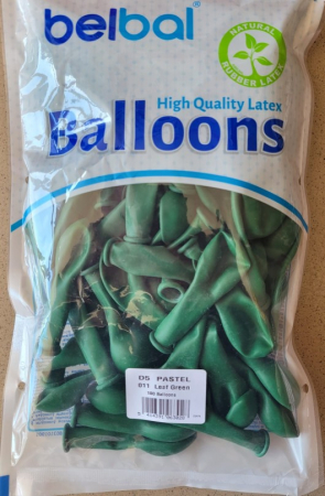 Set 100 baloane latex verde frunza 13 cm [4]