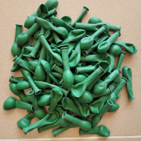 Set 100 baloane latex verde frunza 13 cm [3]