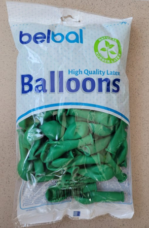 Set 100 baloane latex verde premium 13 cm [4]