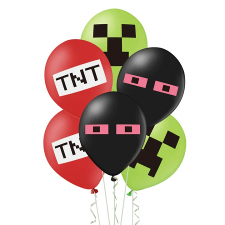 Jocuri video - Baloane - Set 12 baloane latex TNT / Roblox 30 cm