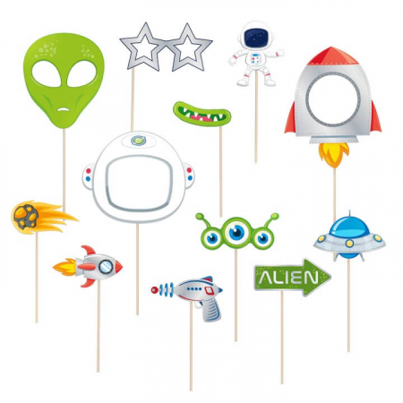 Props - Set 12 propsuri Astronaut / Spatiu 20 cm