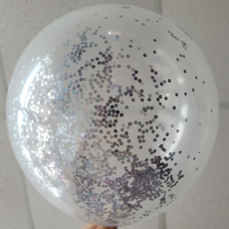 Set 13 baloane latex si folie negru degrade, alb si sclipici 30 cm [4]
