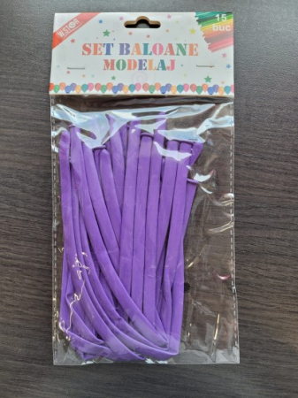 Set 15 baloane modelaj mov 100 cm [3]