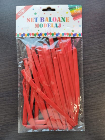 Set 15 baloane modelaj rosu 100 cm [4]