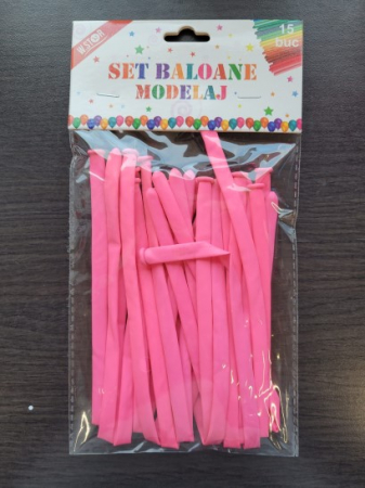 Set 15 baloane modelaj roz deschis 100 cm [3]