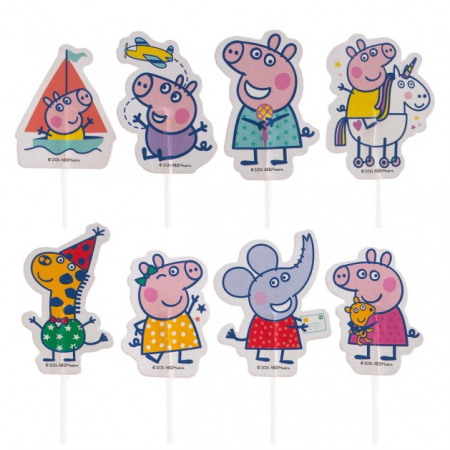 Peppa Pig - Baloane - Set 16 decoratiuni briosa Peppa Pig 5 cm