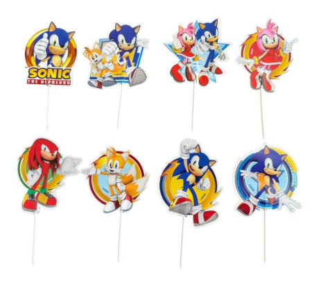 Articole pentru petrecere - Set 16 decoratiuni briosa Sonic 5 cm