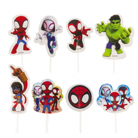 Toppere & Decoratiuni Tort - Set 16 decoratiuni briosa Spidey 5 cm