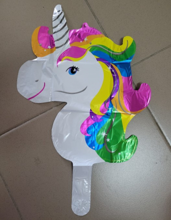 Set 2 Baloane folie mini figurina cap unicorn mic 25 cm [1]