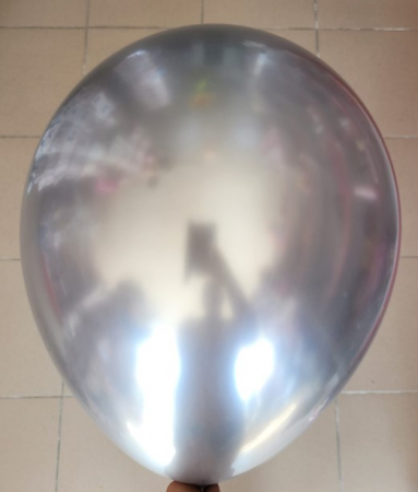 Set 2 baloane jumbo chrome argintiu 45 cm [1]