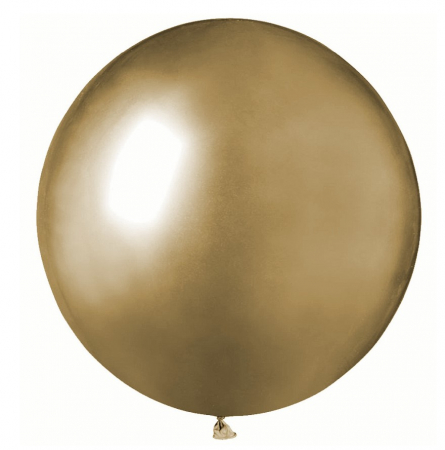 Baloane & seturi baloane din latex - Set 2 baloane jumbo chrome auriu 45 cm