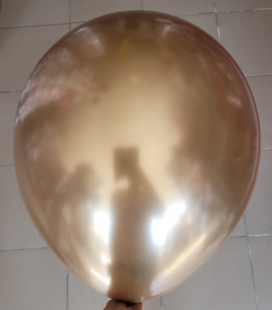 Set 2 baloane jumbo chrome auriu 45 cm [2]