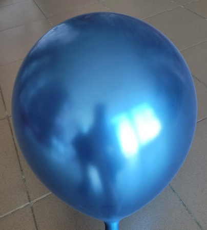 Set 2 baloane latex jumbo albastru chrome 46 cm [1]