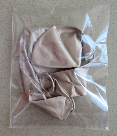 Set 2 baloane latex jumbo chrome champagne 46 cm [3]