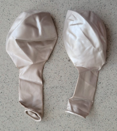 Set 2 baloane latex jumbo chrome champagne 46 cm [2]