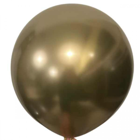 Botez fata - Baloane - Set 2 baloane latex jumbo chrome auriu 38 cm