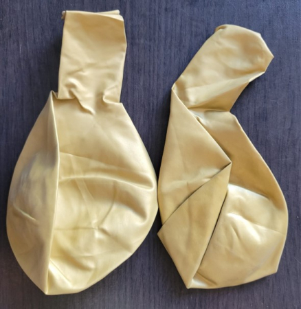Set 2 baloane latex jumbo chrome auriu oglinda 45 cm [3]
