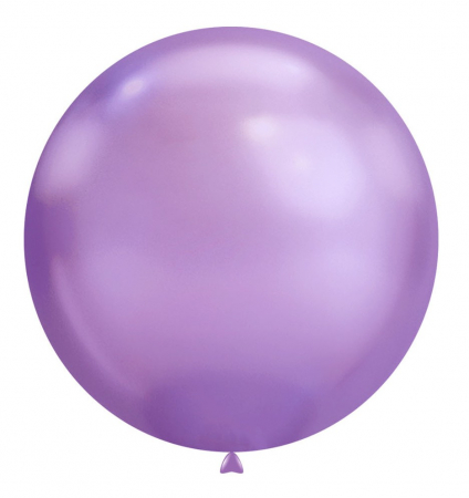 Baloane & seturi baloane din latex - Set 2 baloane latex jumbo chrome mov 46 cm